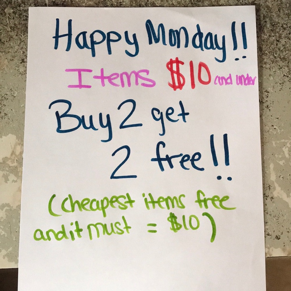 Buy 2 get 2 free items $10 and under 😎❗️